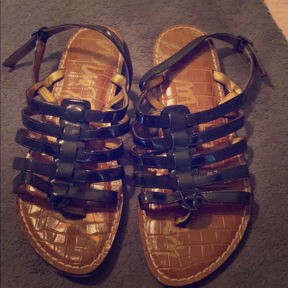 Sam Edelman Black Patent Leather Sandals